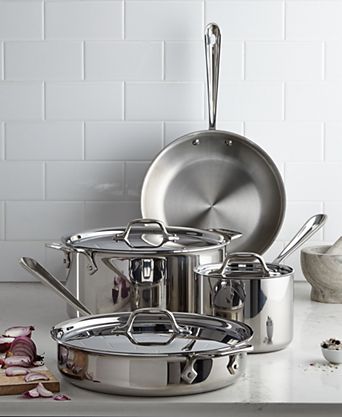 D3 Stainless Steel Cookware Set, Exclusively at Macy’s, 7 Piece